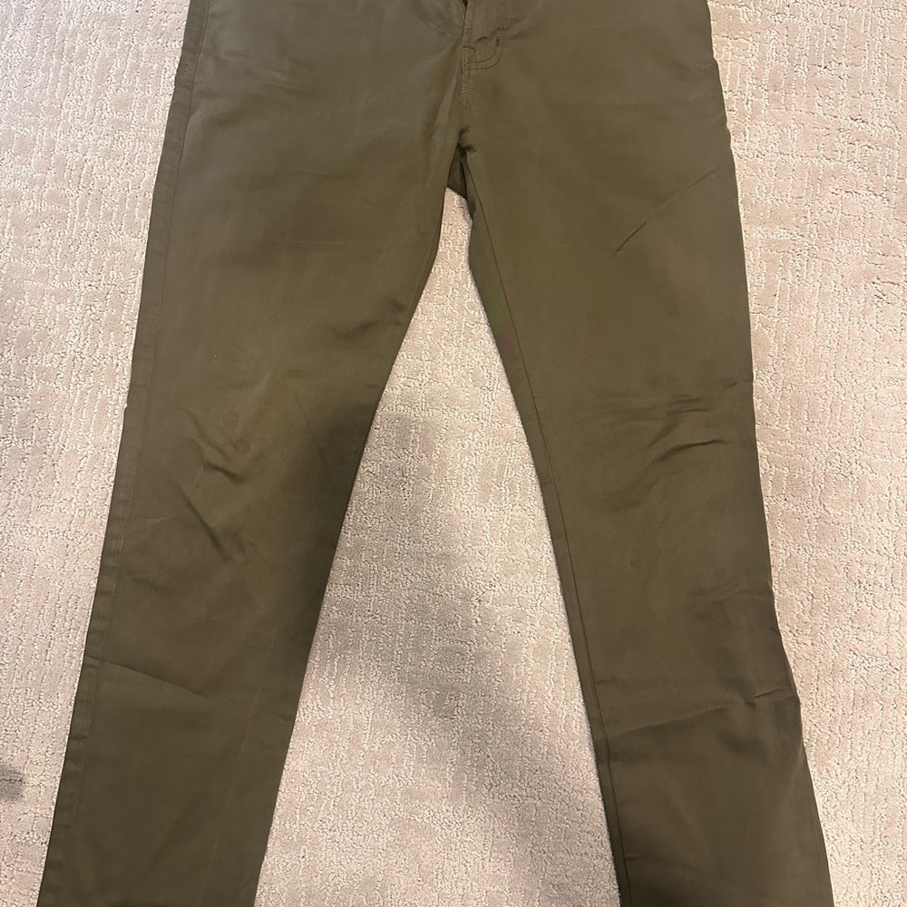 AG Adriano Goldschmied Khaki Slim Straight Pants